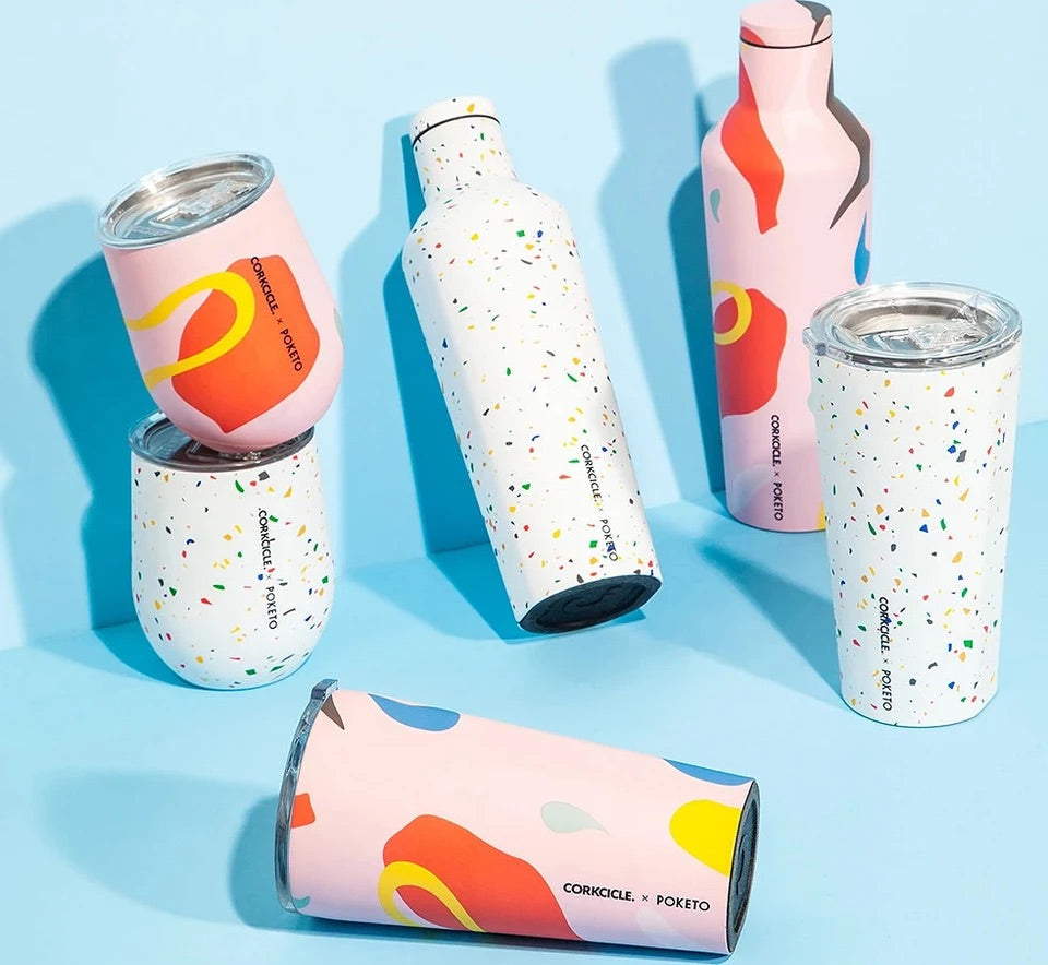 Confetti Corkcicle x Poketo Tumbler– Pacific Bright