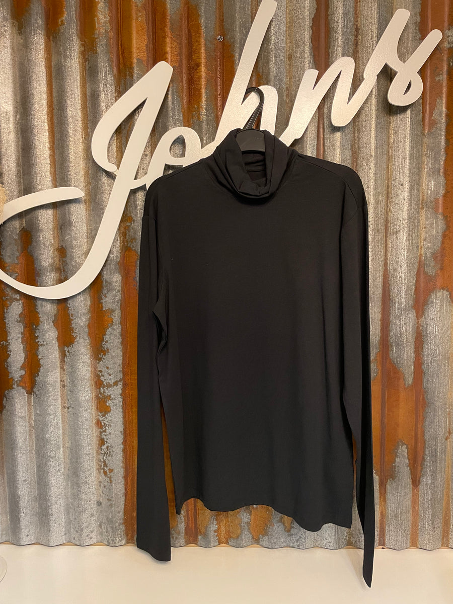 Black turtleneck cotton best sale