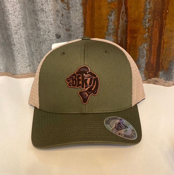 Berta Walleye Snapback Hats | Warlock Lid Co | Adjustable Leather Patch Hat