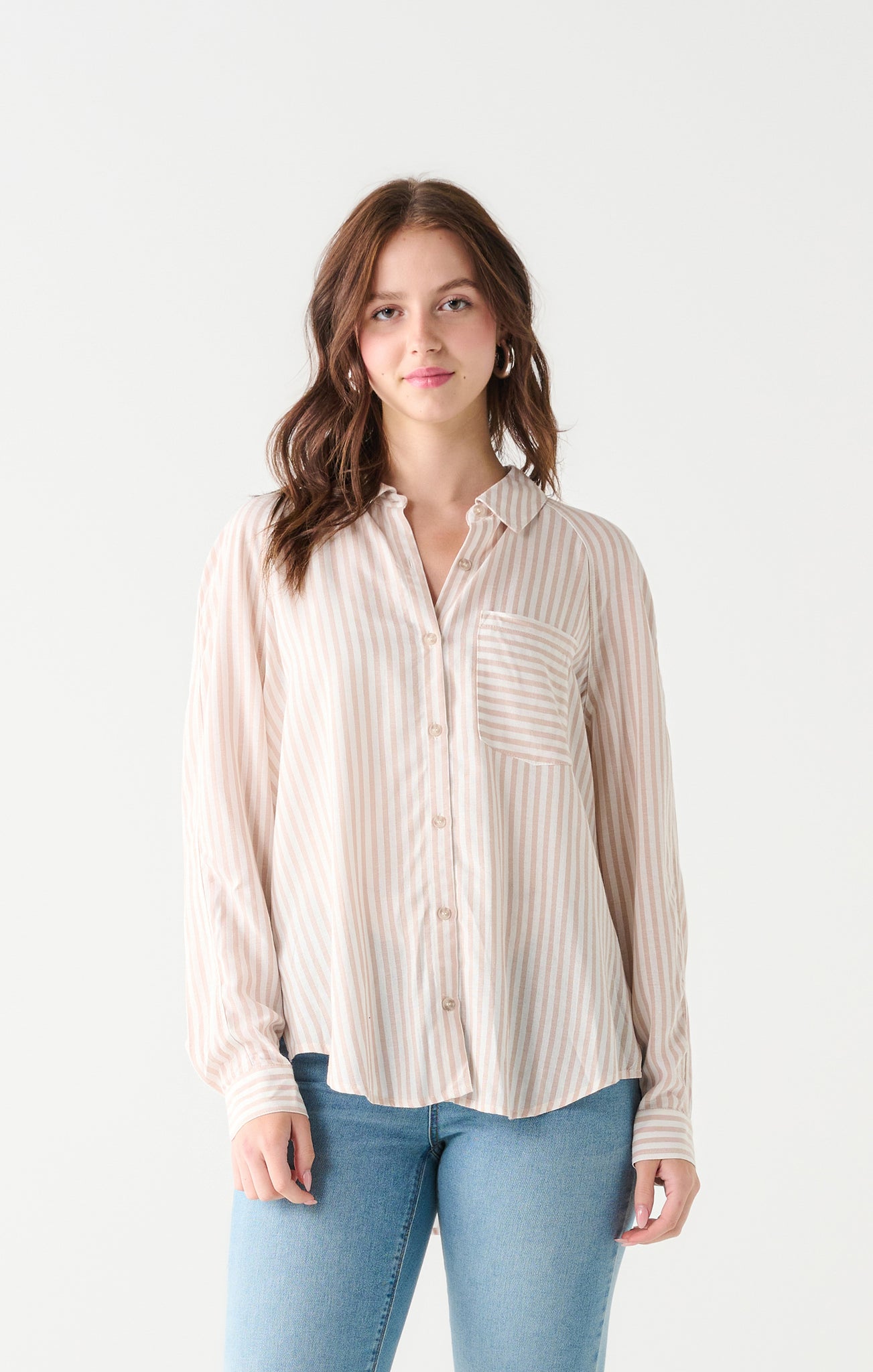 Monday PINSTRIPED RAGLAN BLOUSE