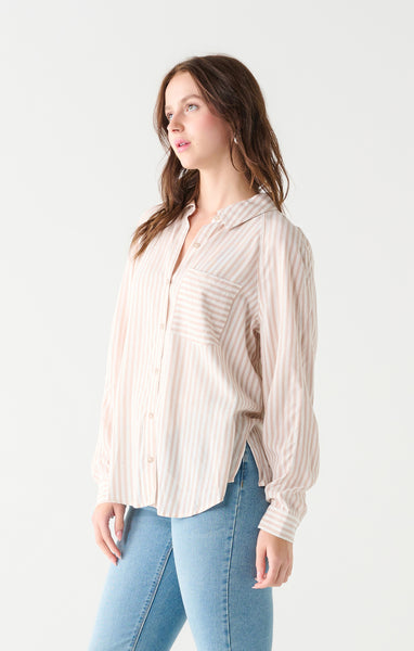 Monday PINSTRIPED RAGLAN BLOUSE