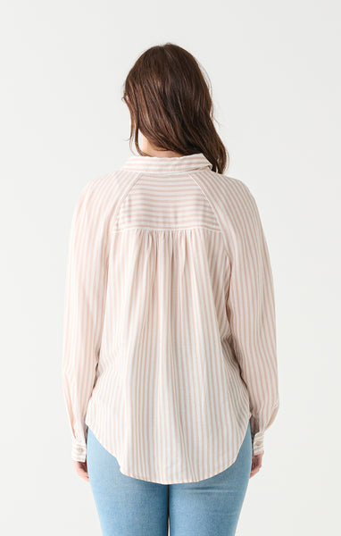 Monday PINSTRIPED RAGLAN BLOUSE