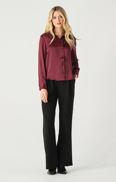 Merlot Satin Blouse