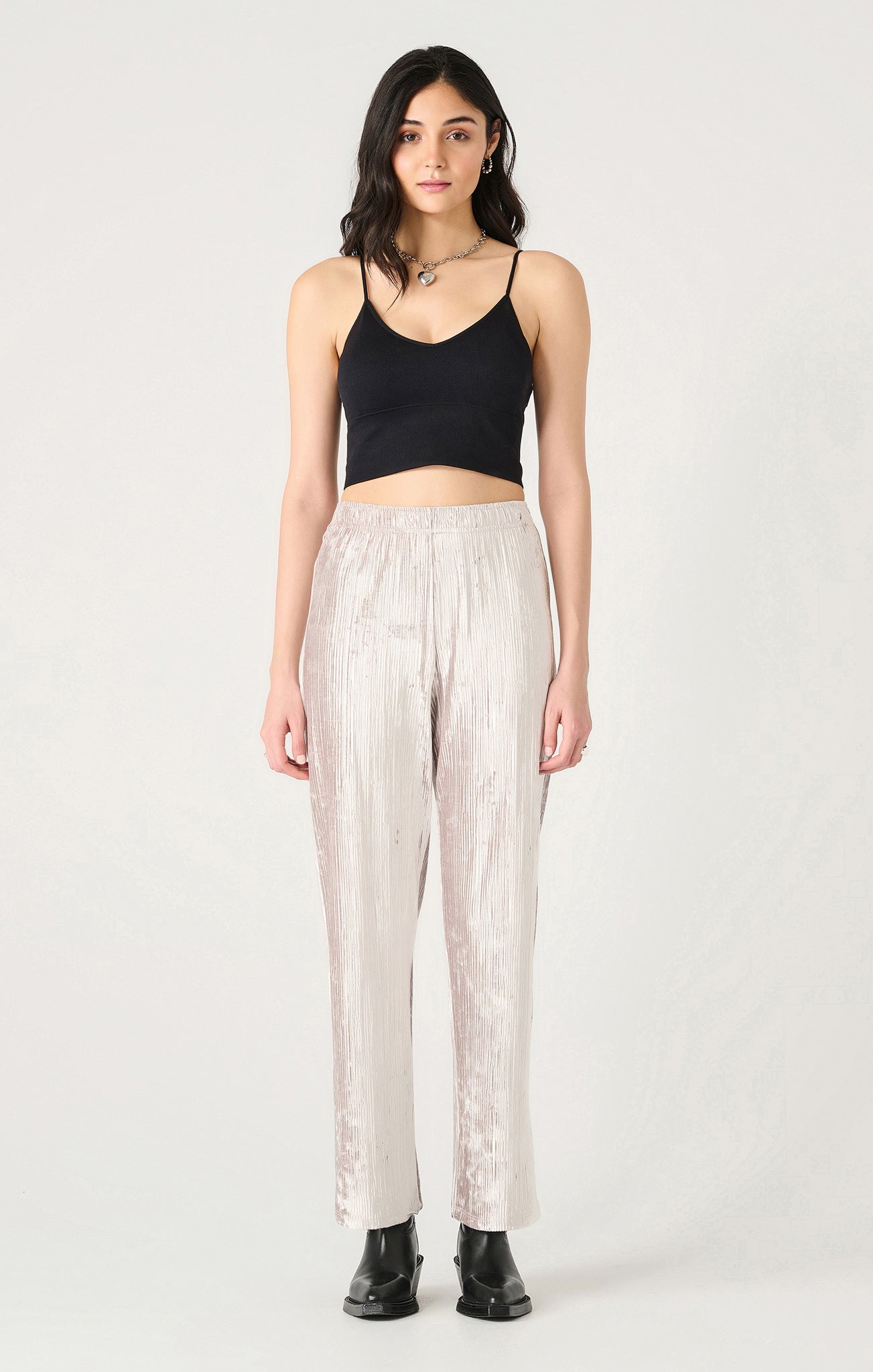 PACE PULL ON PLISSÉ VELVET PANT