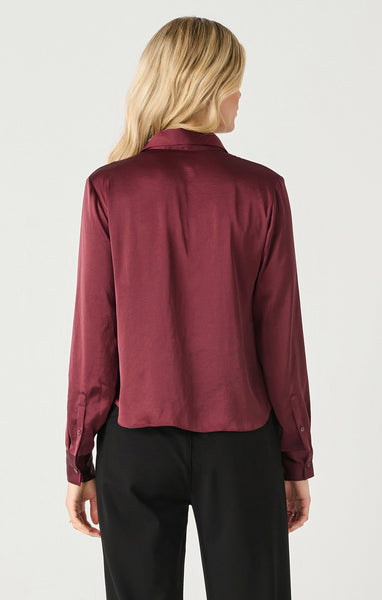 Merlot Satin Blouse