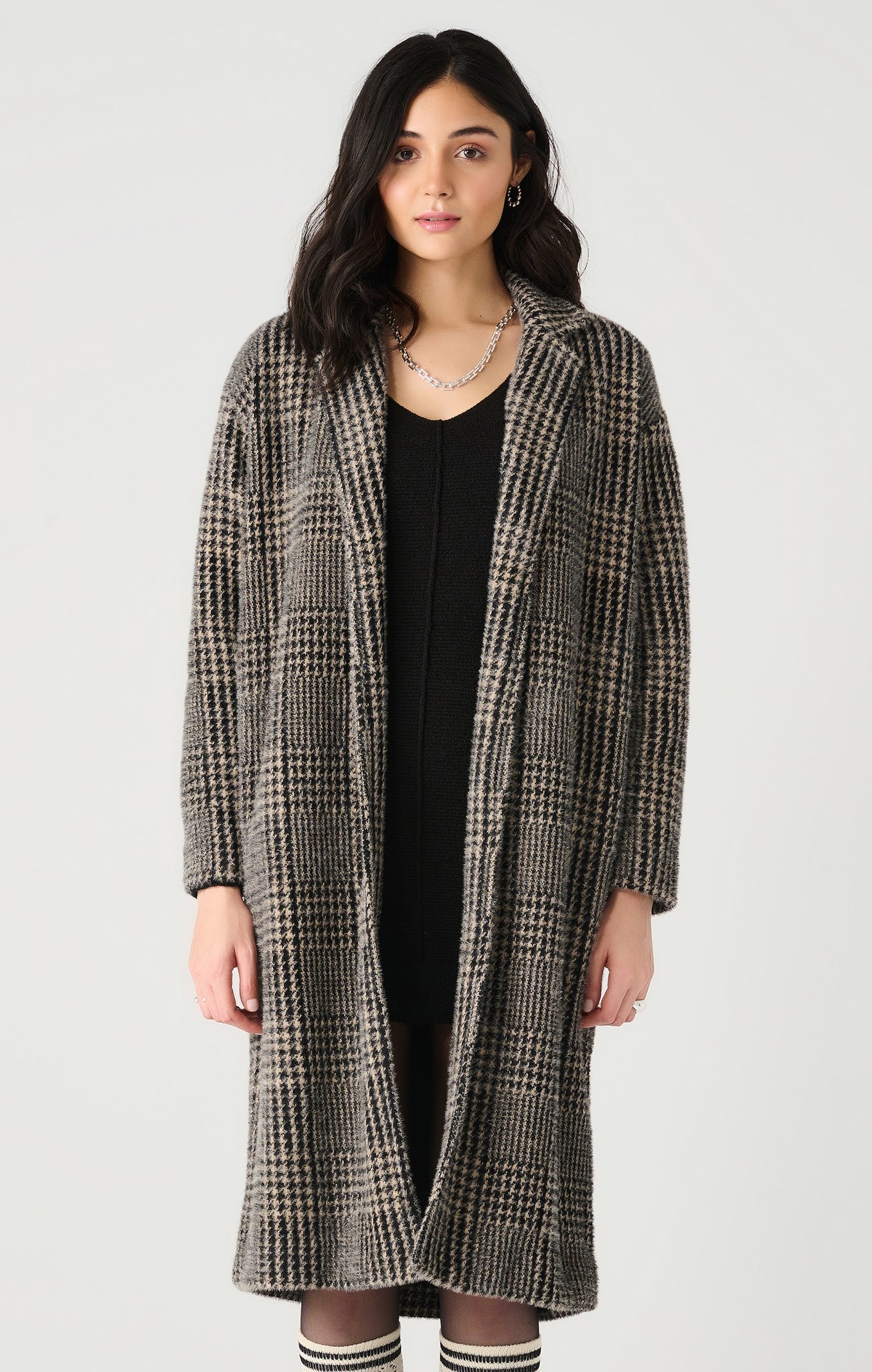 SHANDY HOUNDSTOOTH KNIT COAT