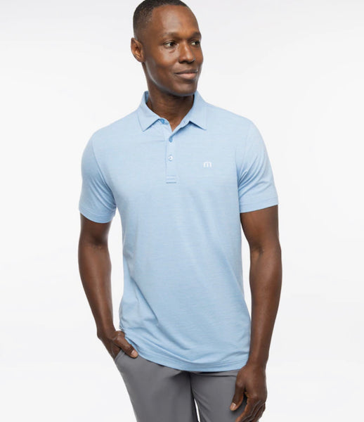 THE HEATER POLO - Heather Heritage Blue