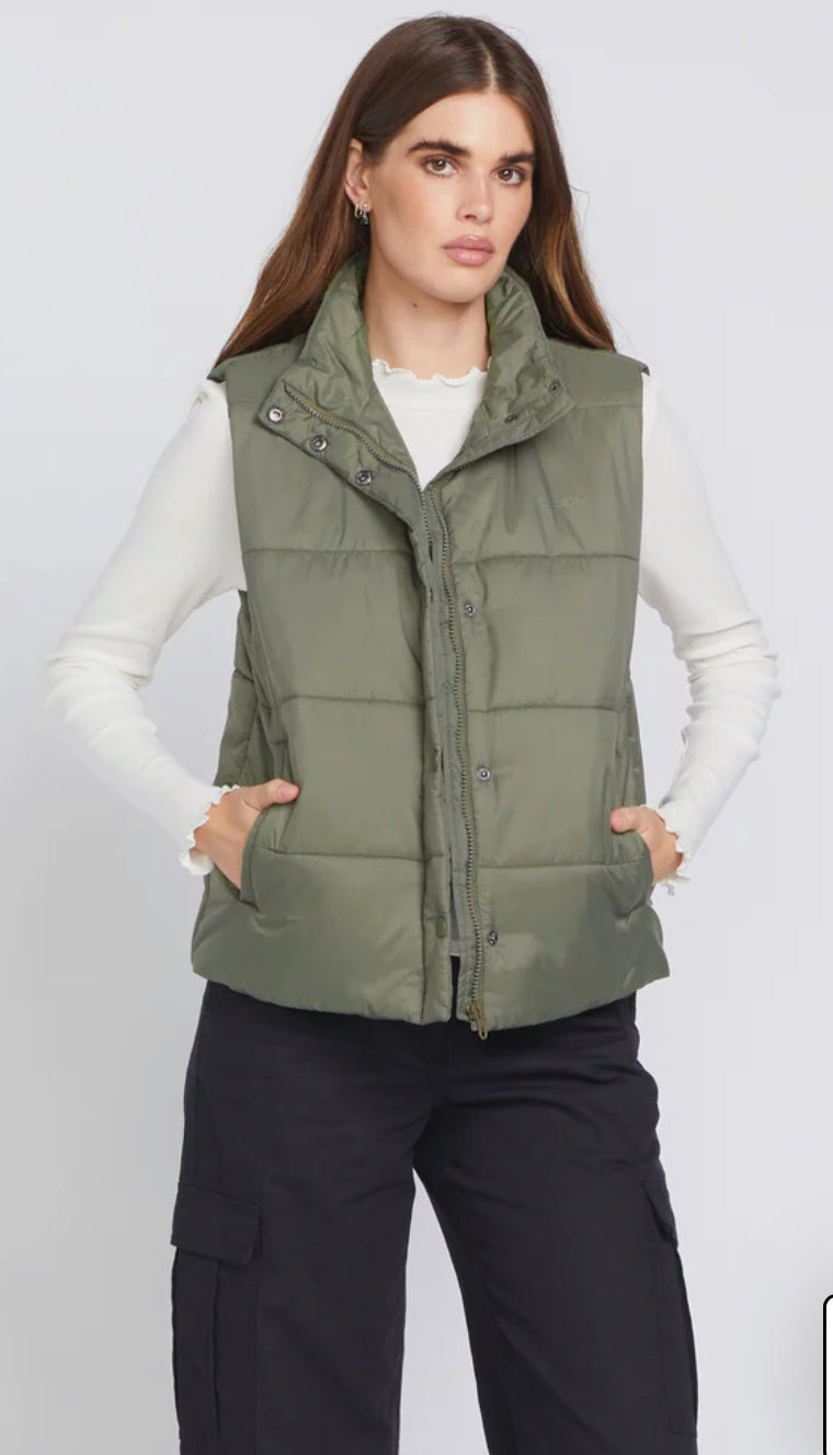 Puff It Vest - Army Green Combo