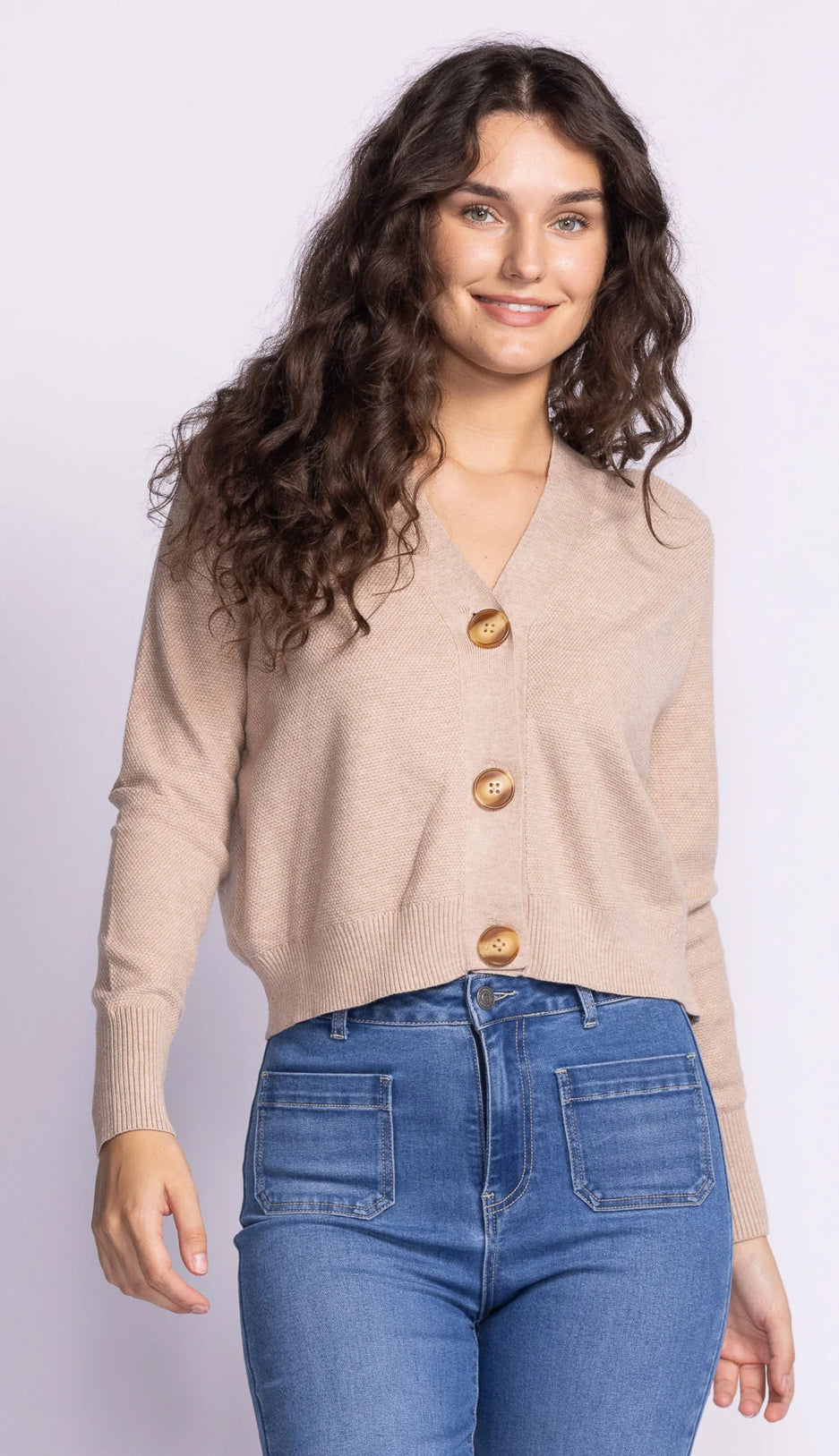 Hampton Cardi - Taupe