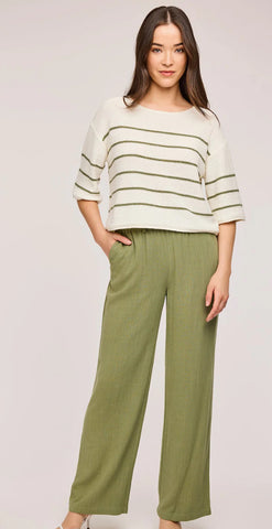 Kerrigan Knit Sweater - Matcha Stripe