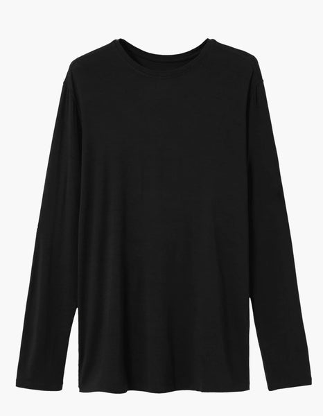 SNOOZE SUPER SOFT MODAL LONG SLEEVE - Black