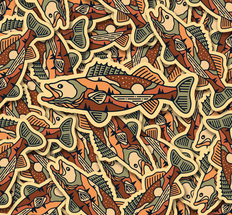 Wild Animal Stickers - Walleye