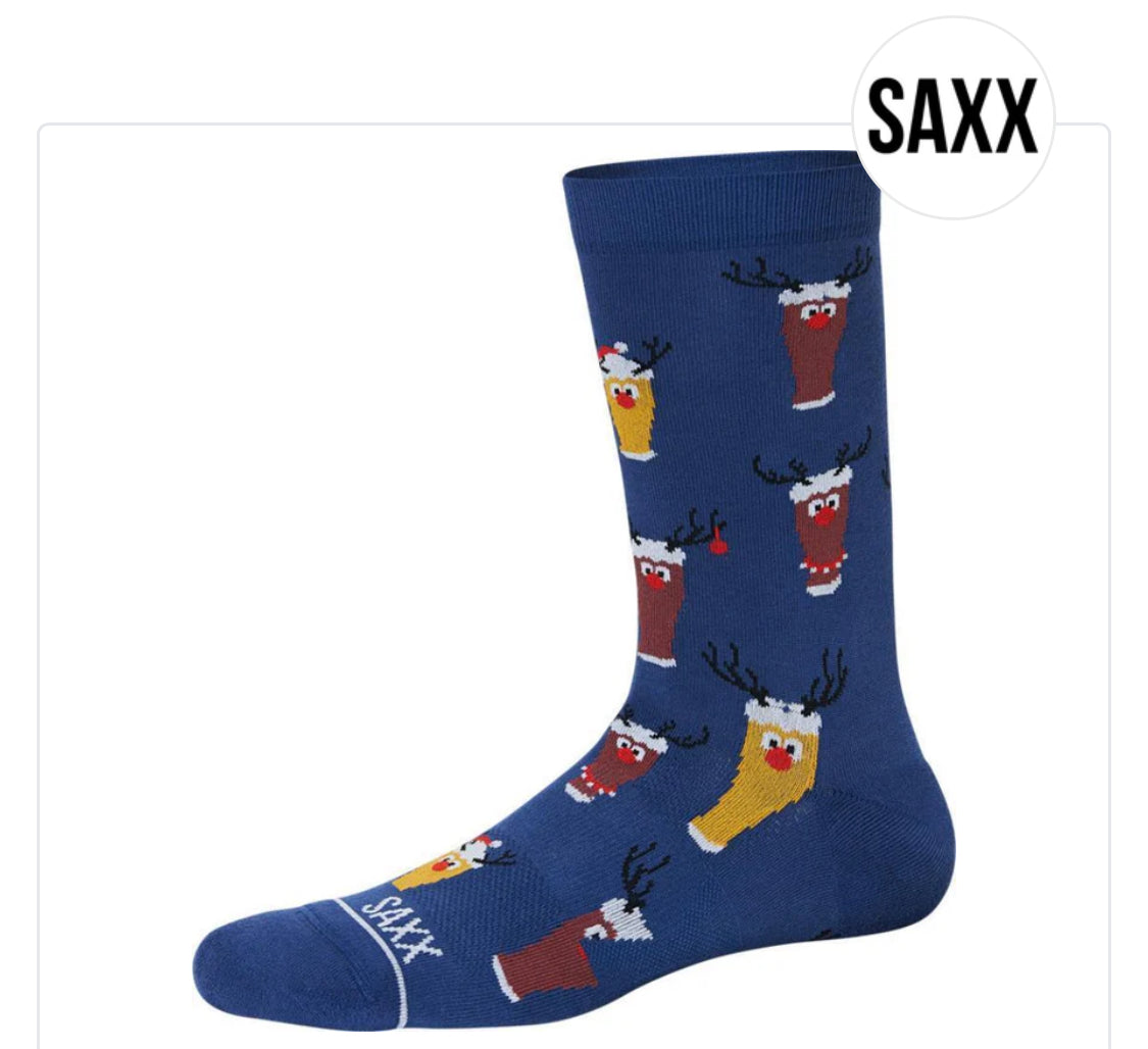 WHOLE PACKAGE CREW SOCKS - Blue Brewdolph