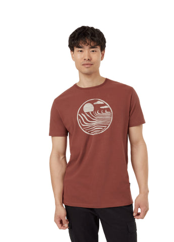 REGENERATIVE COTTON CROP LINES T-SHIRT MESA RED/SUGAR PINE