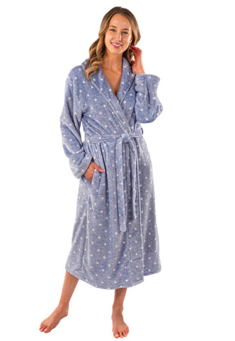 Polka Dot Robe - Blue