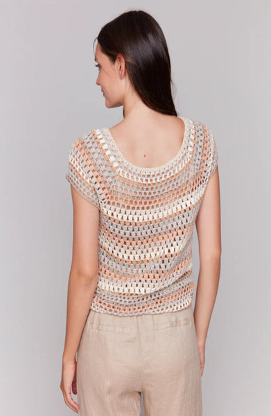 Maddie Crochet Top - Pebble