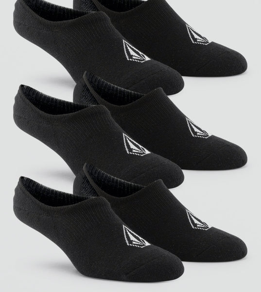 Stones No Show Sock 3pk - Black