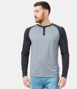 Treeblend Classic Henley Longsleeve - Grey Heather, Meteorite Black Heather