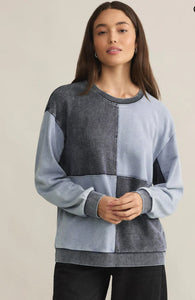 Fair & Square Denim Sweatshirt - Washed Indigo