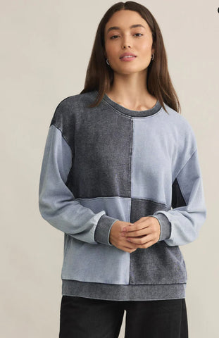 Fair & Square Denim Sweatshirt - Washed Indigo