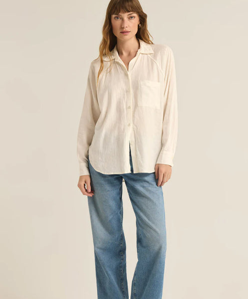 PERFECT LINEN TOP- white