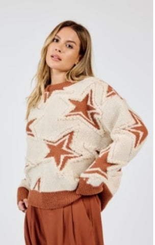 SHOW TIME START INTARSIA SWEATER