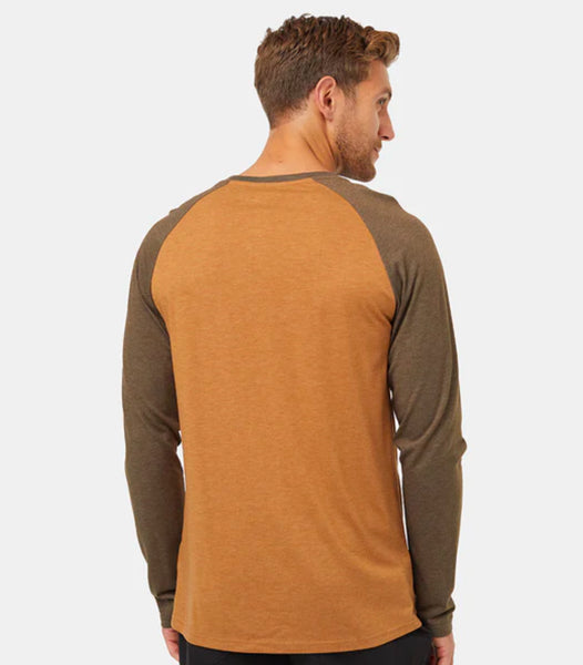 Treeblend Classic Henley Longsleeve - Camel + Heather Tundra