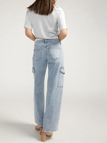 Suki Cargo Wide Leg - Indigo