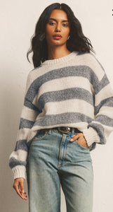 Anders Stripe Sweater - Classic Heather Grey