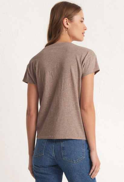 MODERN SLUB TEE- Heather Latte