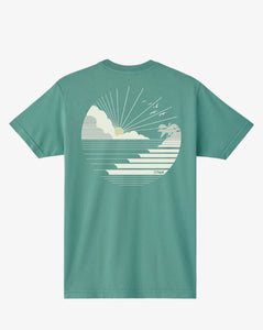 O'RIGINALS SUNSET LINES MODERN FIT TEE- Sagebush Green