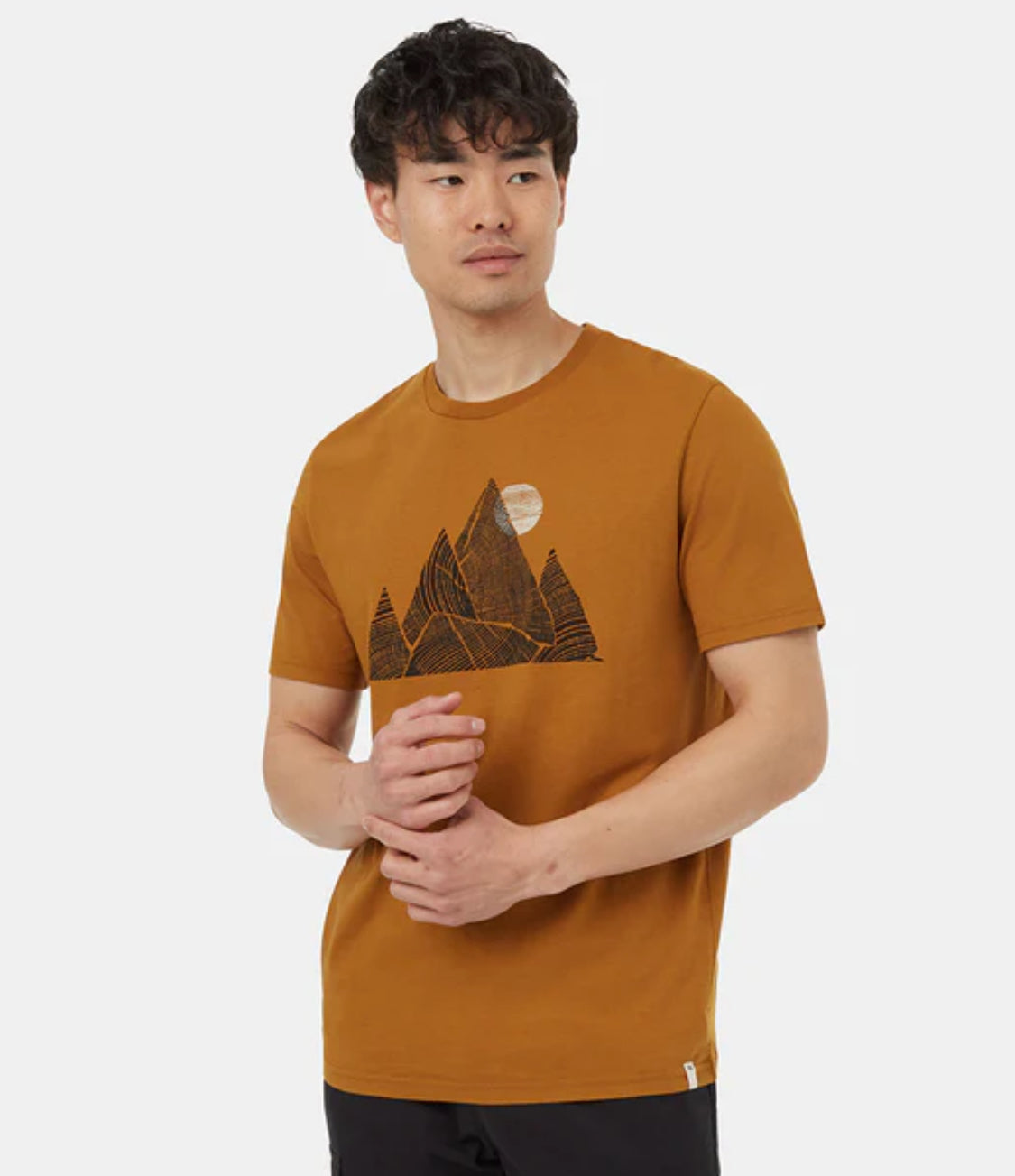 Peak T-Shirt - Golden Brown, Meteorite Black