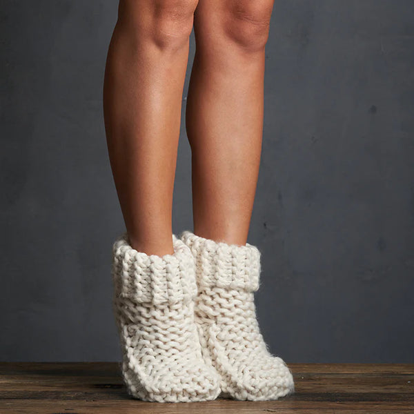 Cabin Cuffed Cute Bootie- Beige