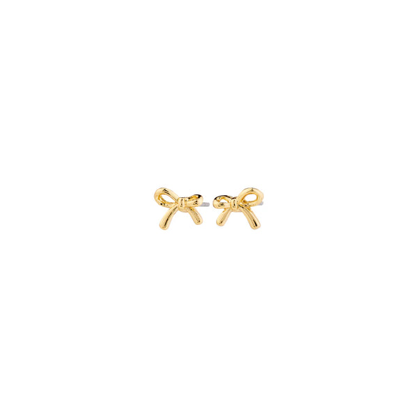 LYSANDRA RECYCLED MICRO BOW EARRINGS- Gold