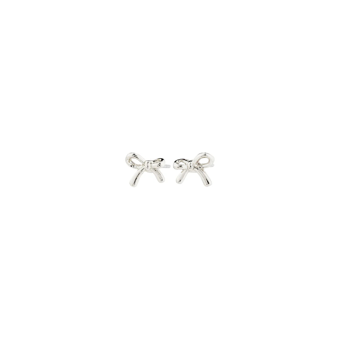 LYSANDRA RECYCLED MICRO BOW EARRINGS- silver