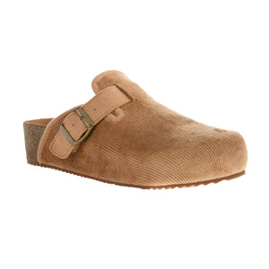 Magnolias Corduroy Clog-Tan