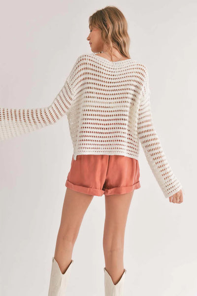 CARLITA OPEN KNIT SWEATER