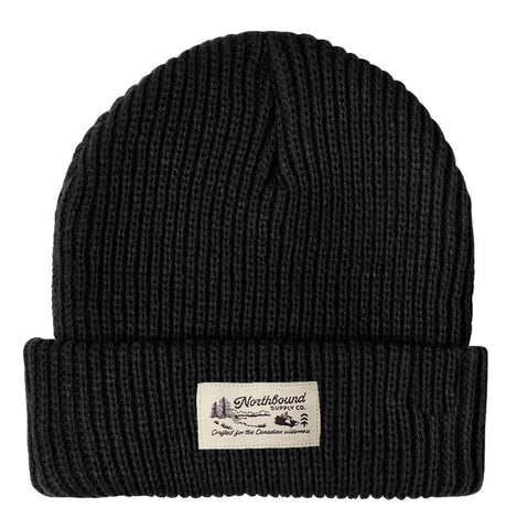 CANADIAN WILDERNESS LABEL CHUNKY KNIT BEANIE