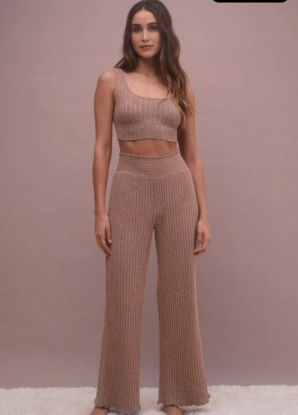 DAWN SMOCKED RIB PANT