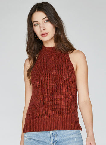 SYDNEY SWEATER TANK- paprika mix