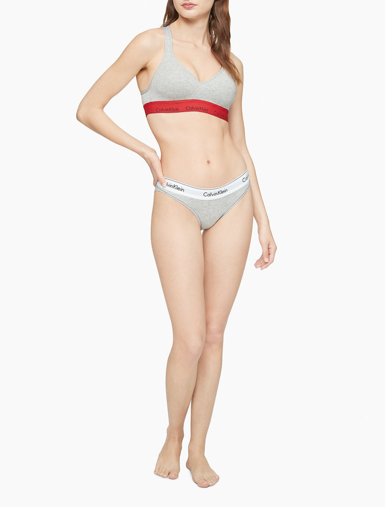 Calvin Klein Women's Modern Cotton Bralette and Bikini Set- Large