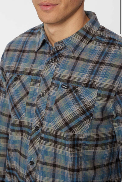 WHITTAKER LONG SLEEVE SHIRT- Hydro Blue