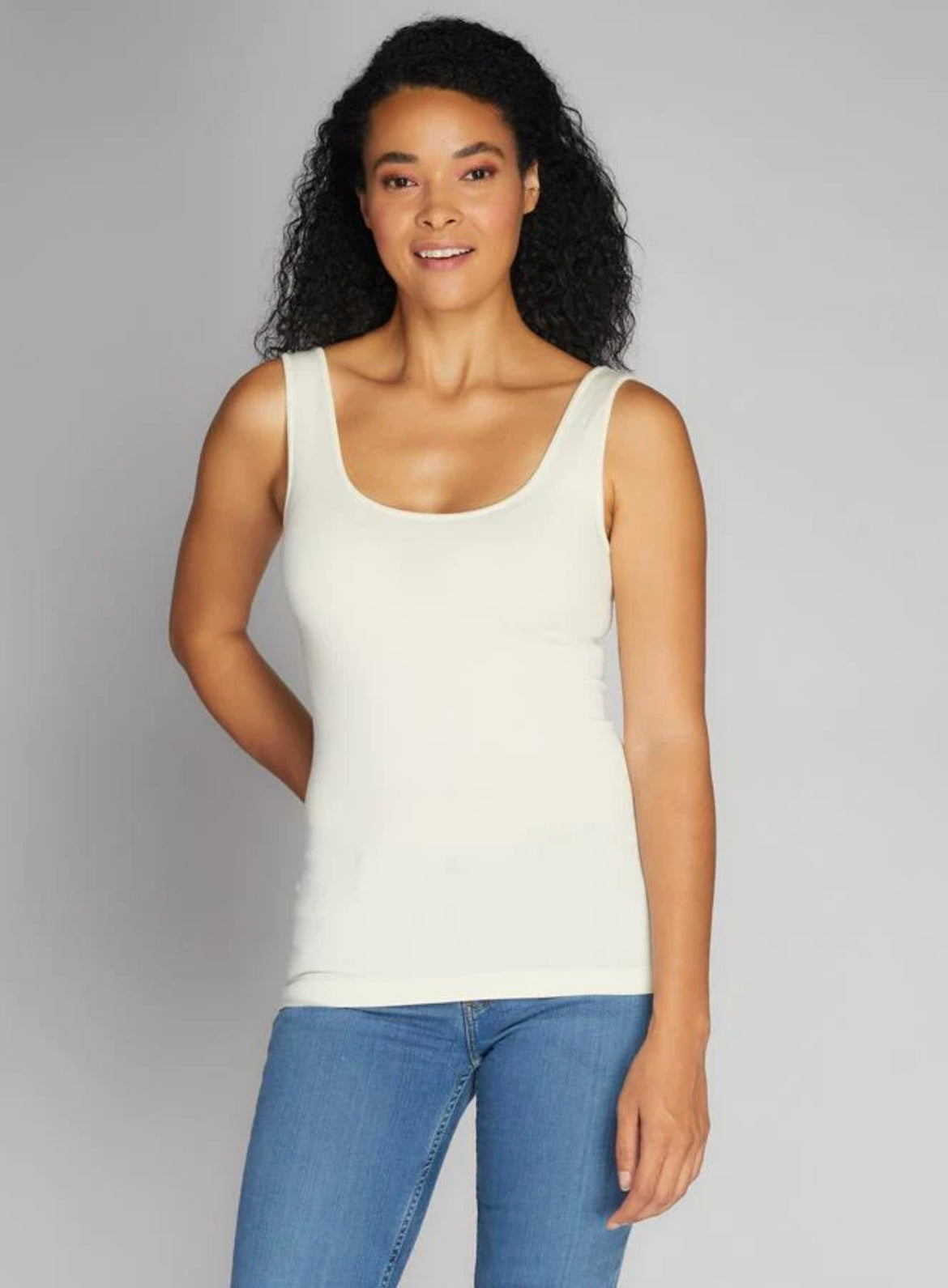 Bamboo Short Tank- white