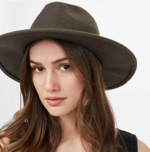 Water Resistant Large Brim Hat. Sage & Rust – Sara Tiara